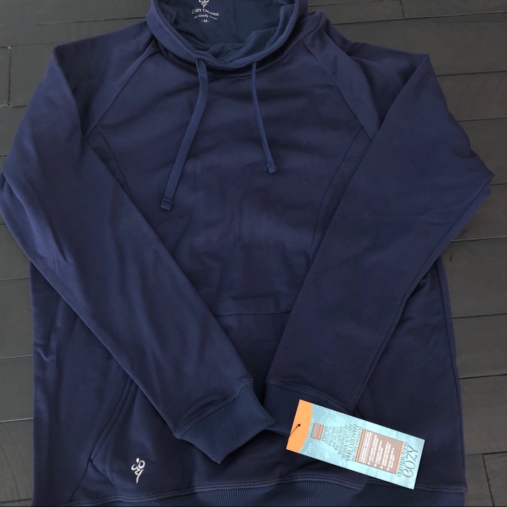 New w Tags Cozy Orange Fleece Activewear Sweater